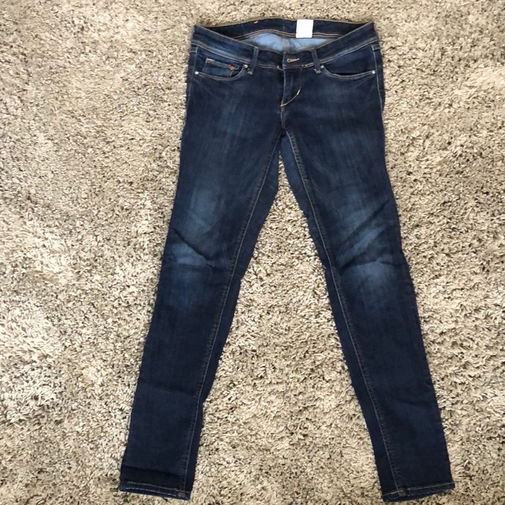 H&M dark wash super skinny denim